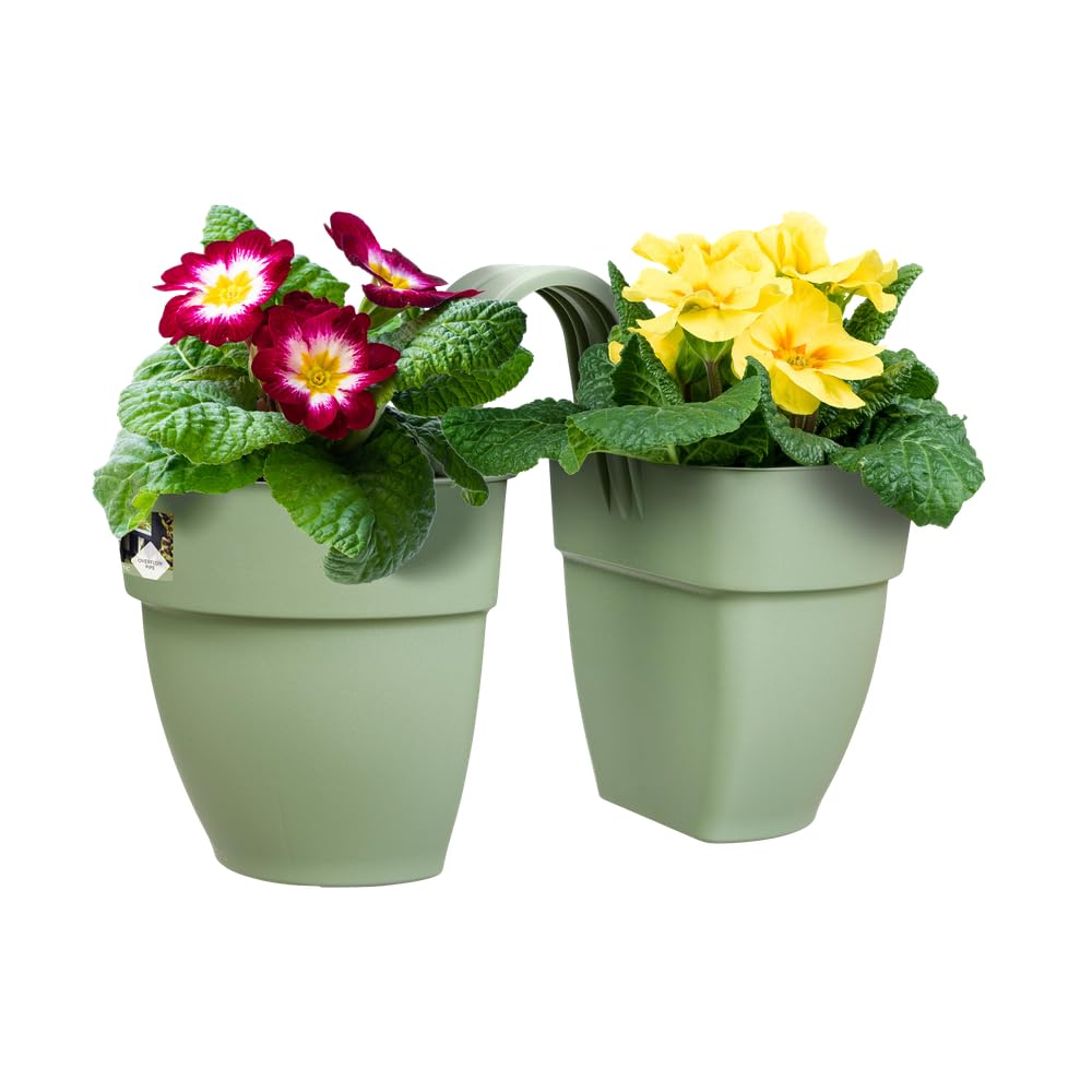 elho Vibia Campana Flower Twin Blumentopf 21cm Pistazien Grün
