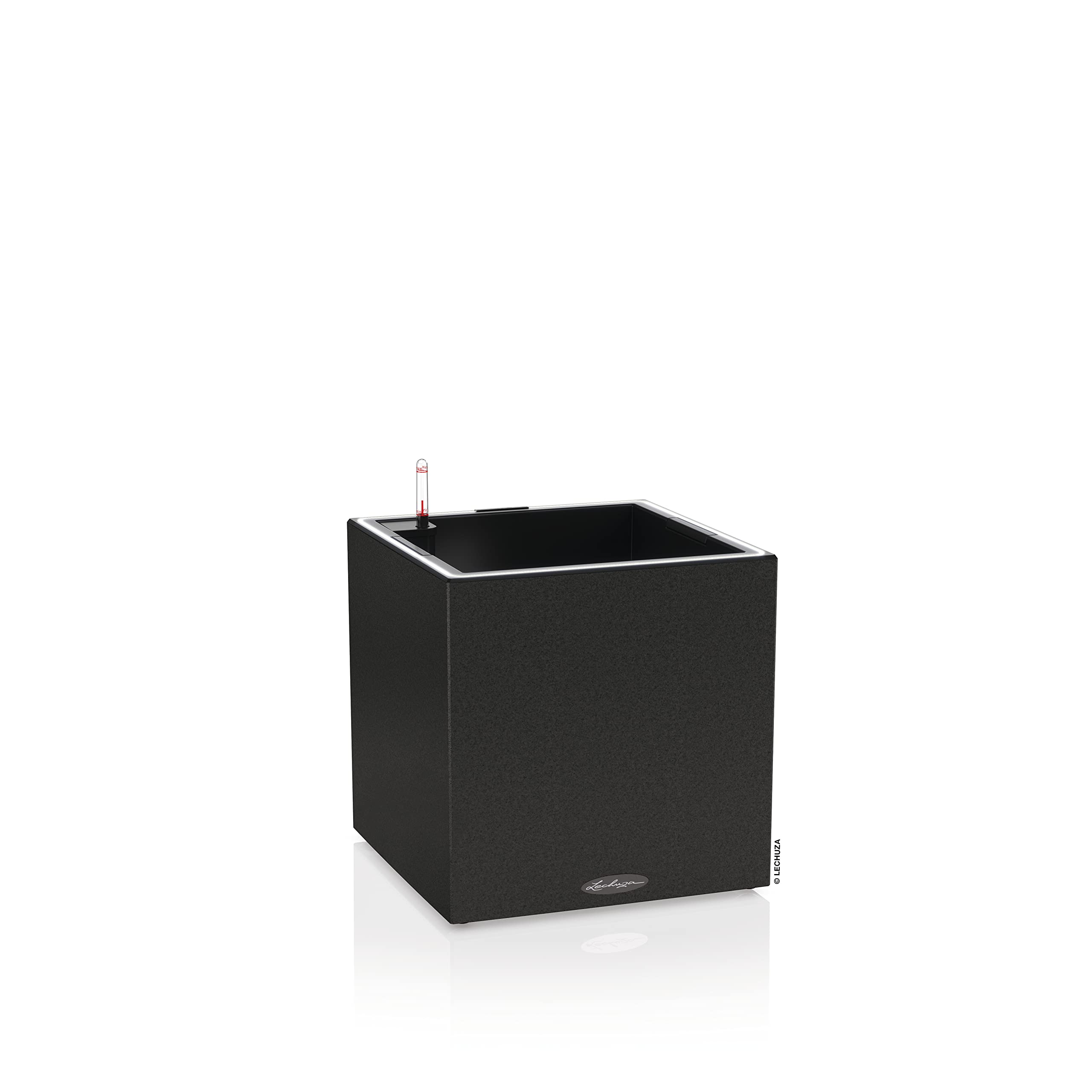 Lechuza Canto Stone 40 LED Low Pflanztopf Graphitschwarz Set