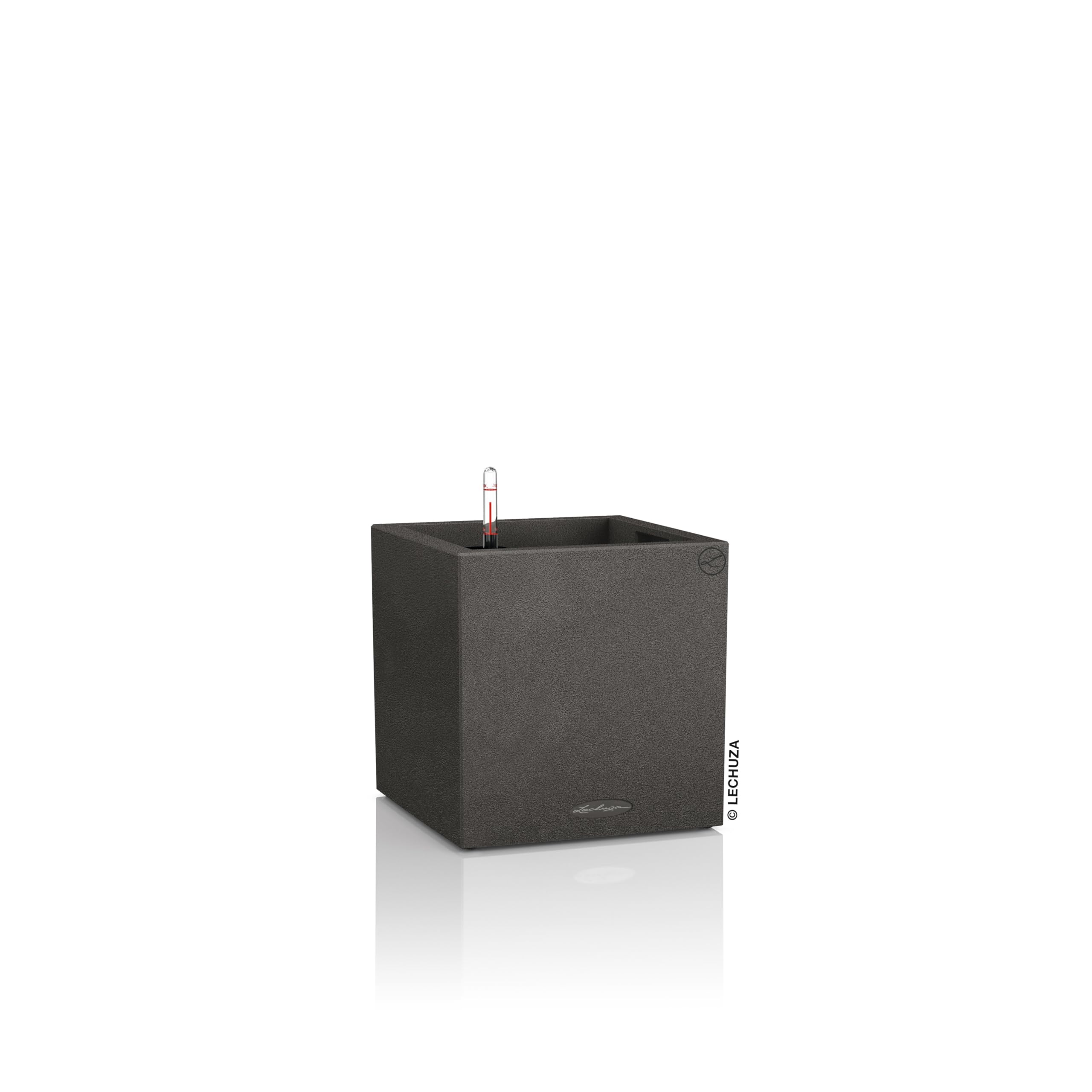Lechuza Canto Stone 30 Low Pflanztopf Graphitschwarz Steinoptik