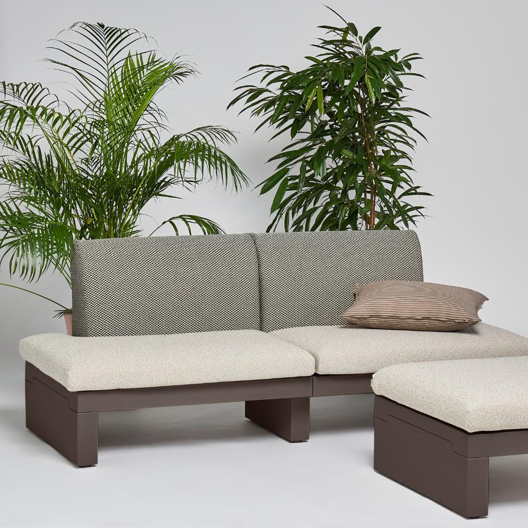 Serralunga Riviera Sofa 2-Sitzer Tortora Moka Outdoor
