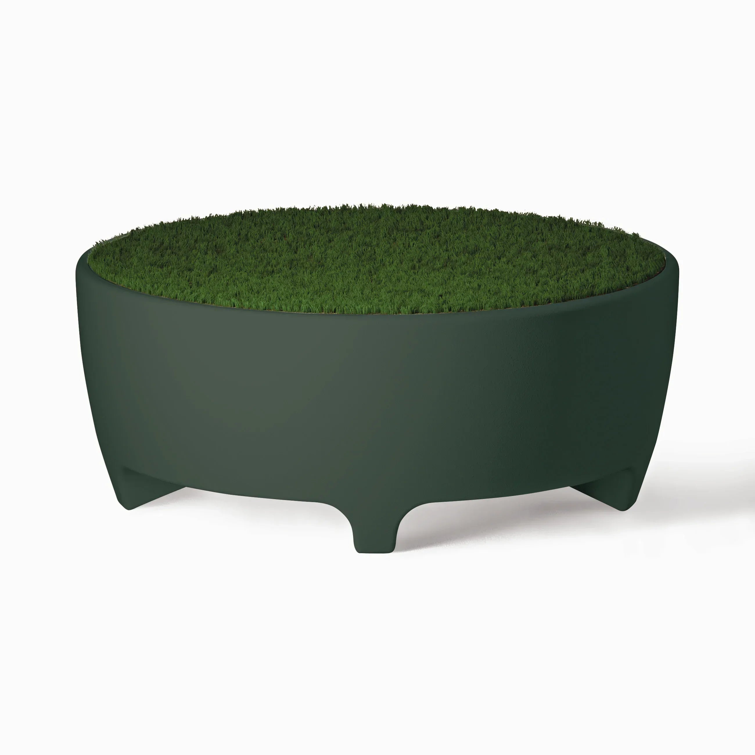 Serralunga Oasis Pouf Hocker Weiß rund Tisch