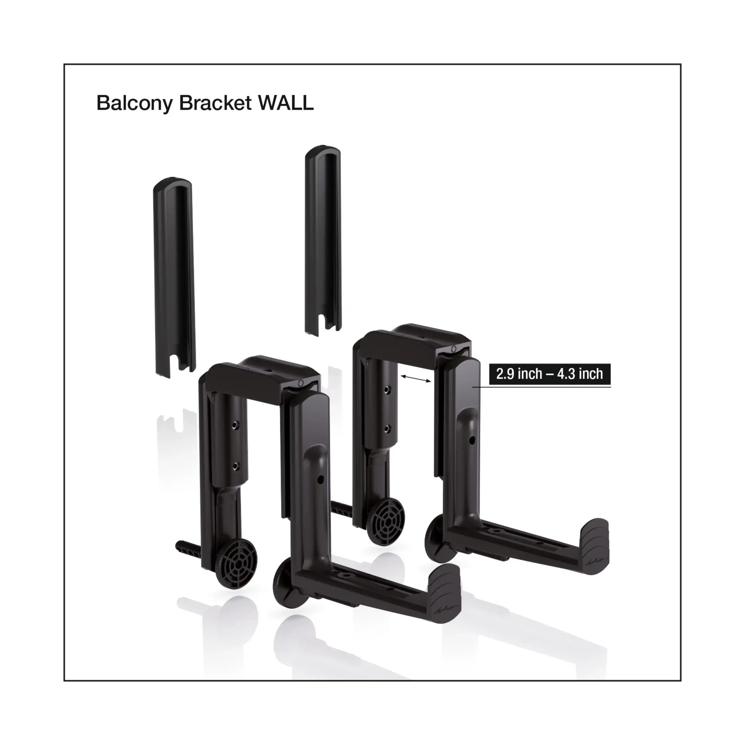 Lechuza Balconera Wall Halter Schwarz für Balkonkasten