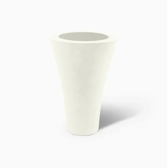 Serralunga Ming Alto Pflanztopf Laccato Bianco 66x66x100 rund