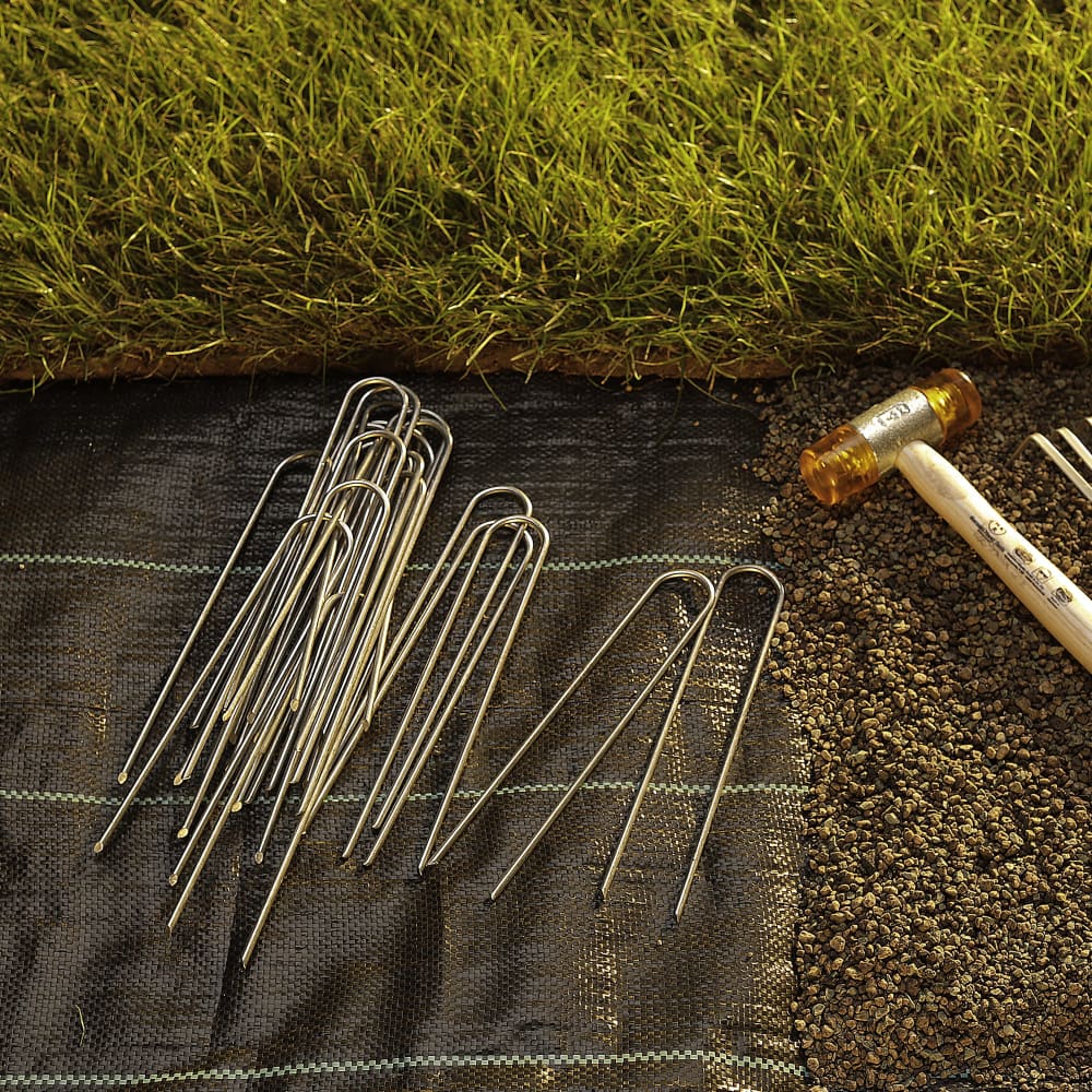 GardenMate Erdanker 200 mm verzinkt Bodenanker 100 Stück rund