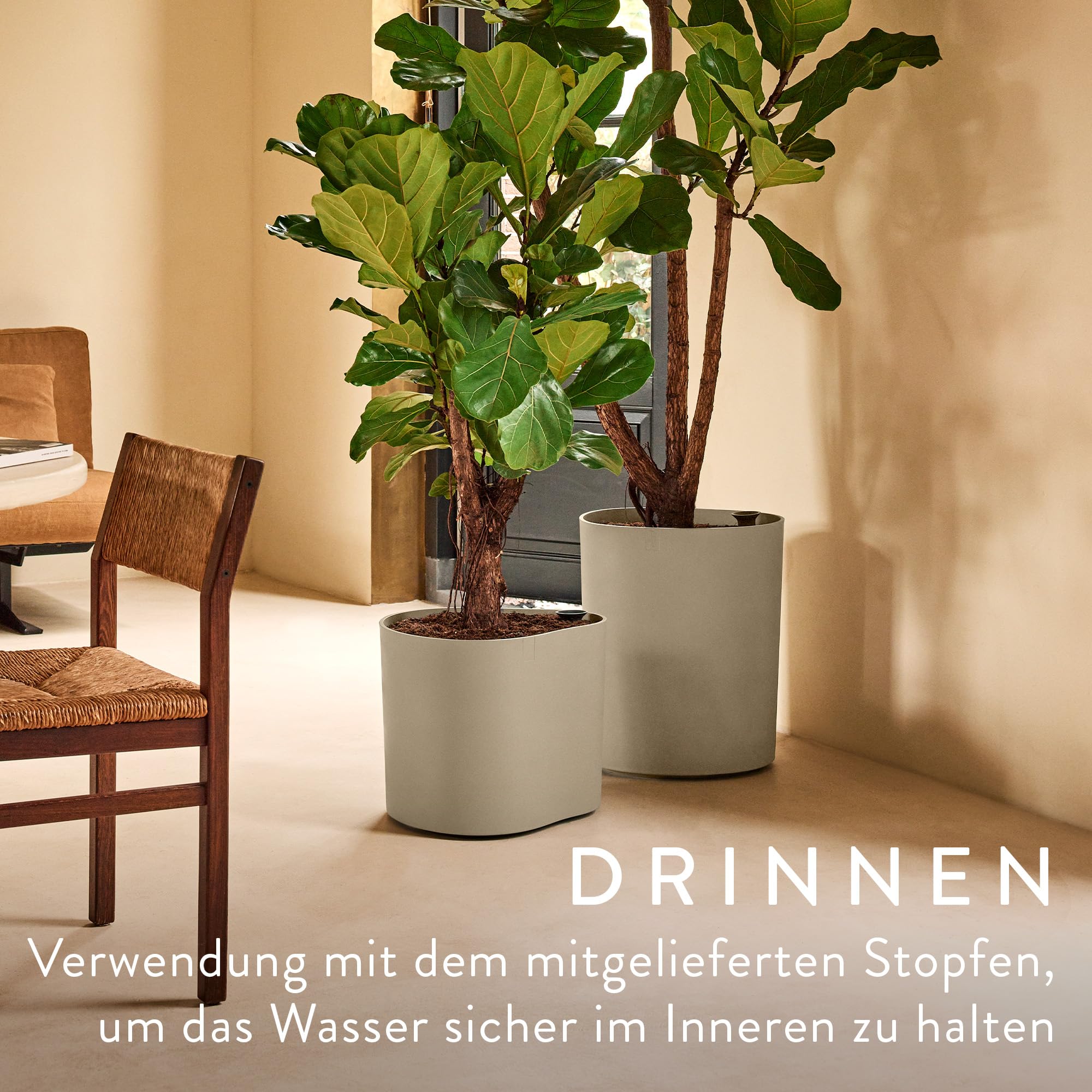 elho eden 35 Blumentopf sanftes Taupe recycelt