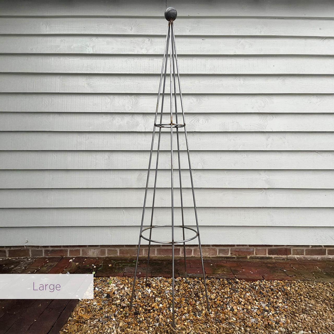 Sarah Raven Chelsea Obelisk Stahl Rankhilfe Medium 1,6m Rost
