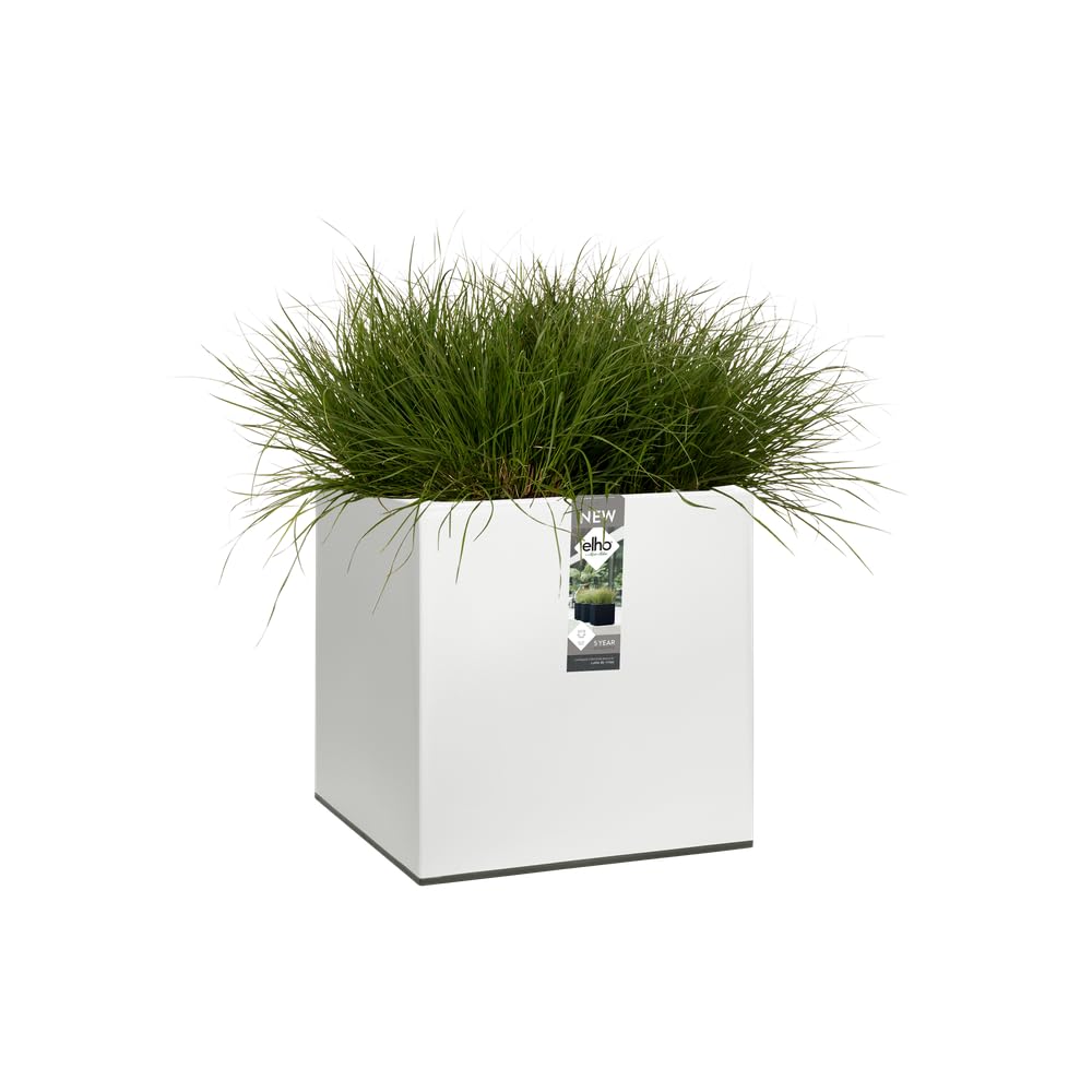 elho Vivo Square Blumenkasten Weiß 40 cm mit Rollen