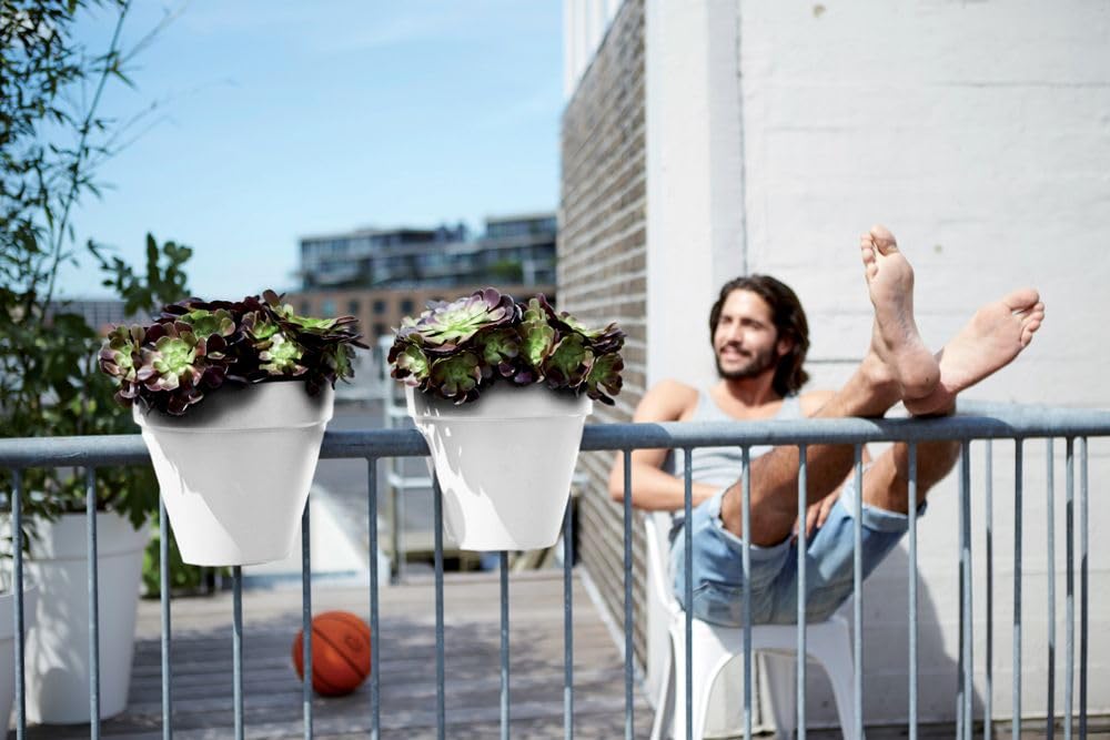 elho Loft Urban Flower Bridge 30 Balkonkasten Weiss mit Reservoir