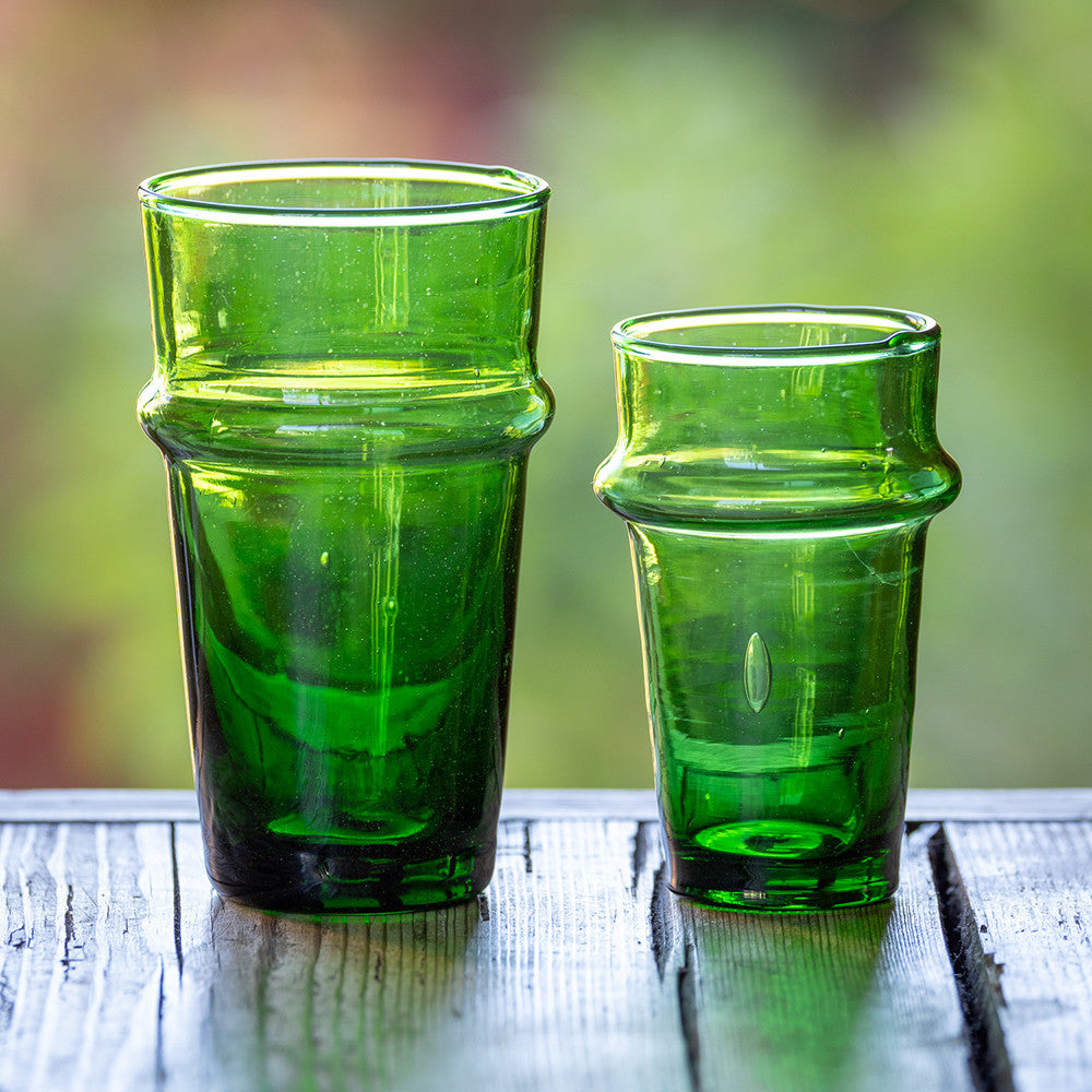 Sarah Raven Green Moroccan Glas Krug 1 L Grün 19 cm