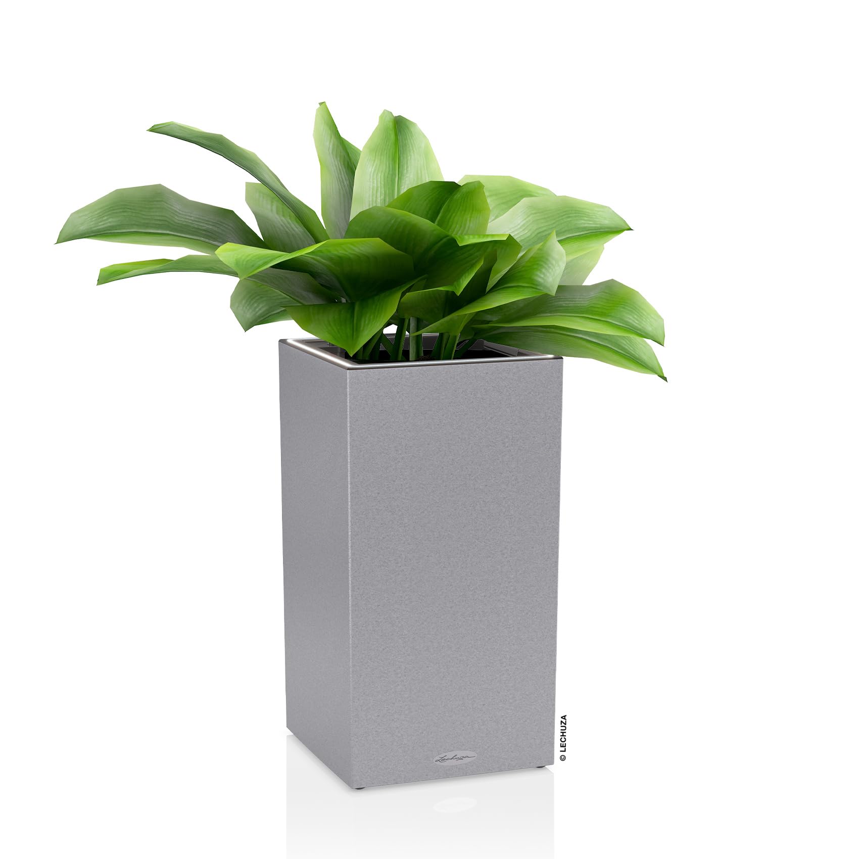 Lechuza Canto Stone 30 High LED Pflanzgefäß steingrau 12 L