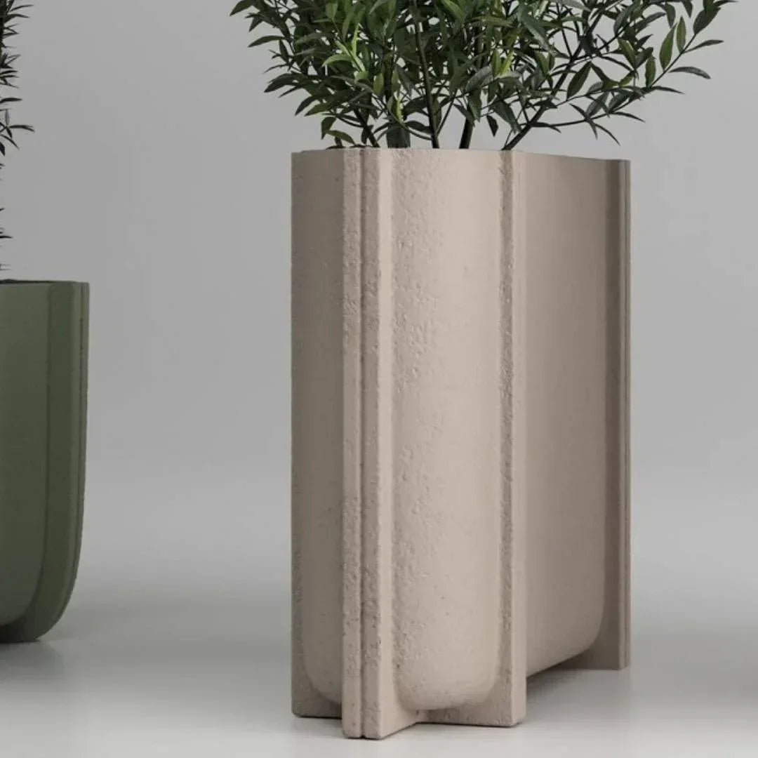Serralunga Cassero Slim Pflanztopf Anthrazit Betonoptik