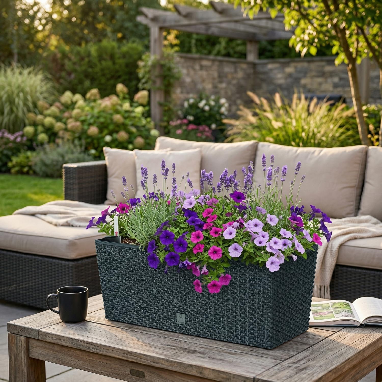 Prosperplast Rato Case Blumenkasten anthrazit 17L Bewässerung