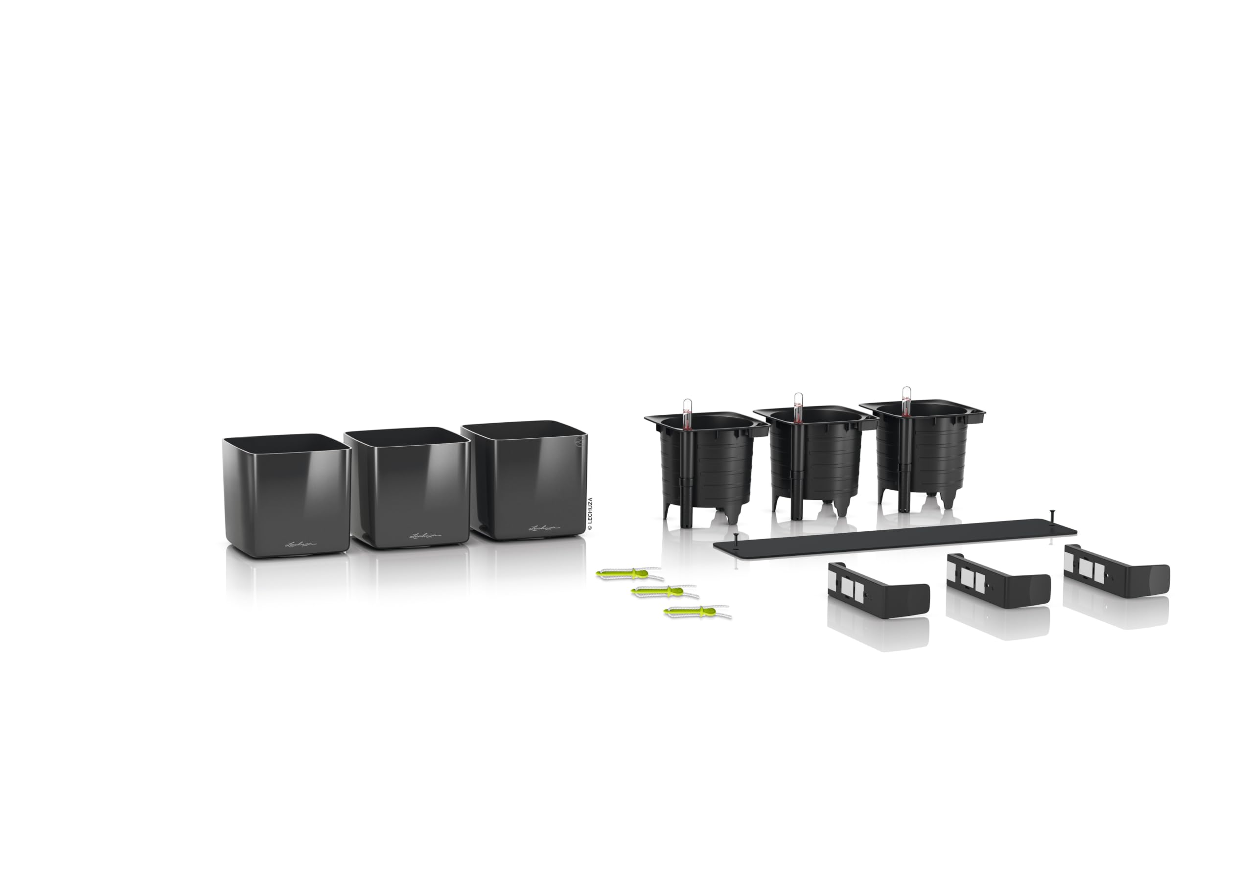 Lechuza Green Wall Cube Premium Wand Anthrazit Hochglanz