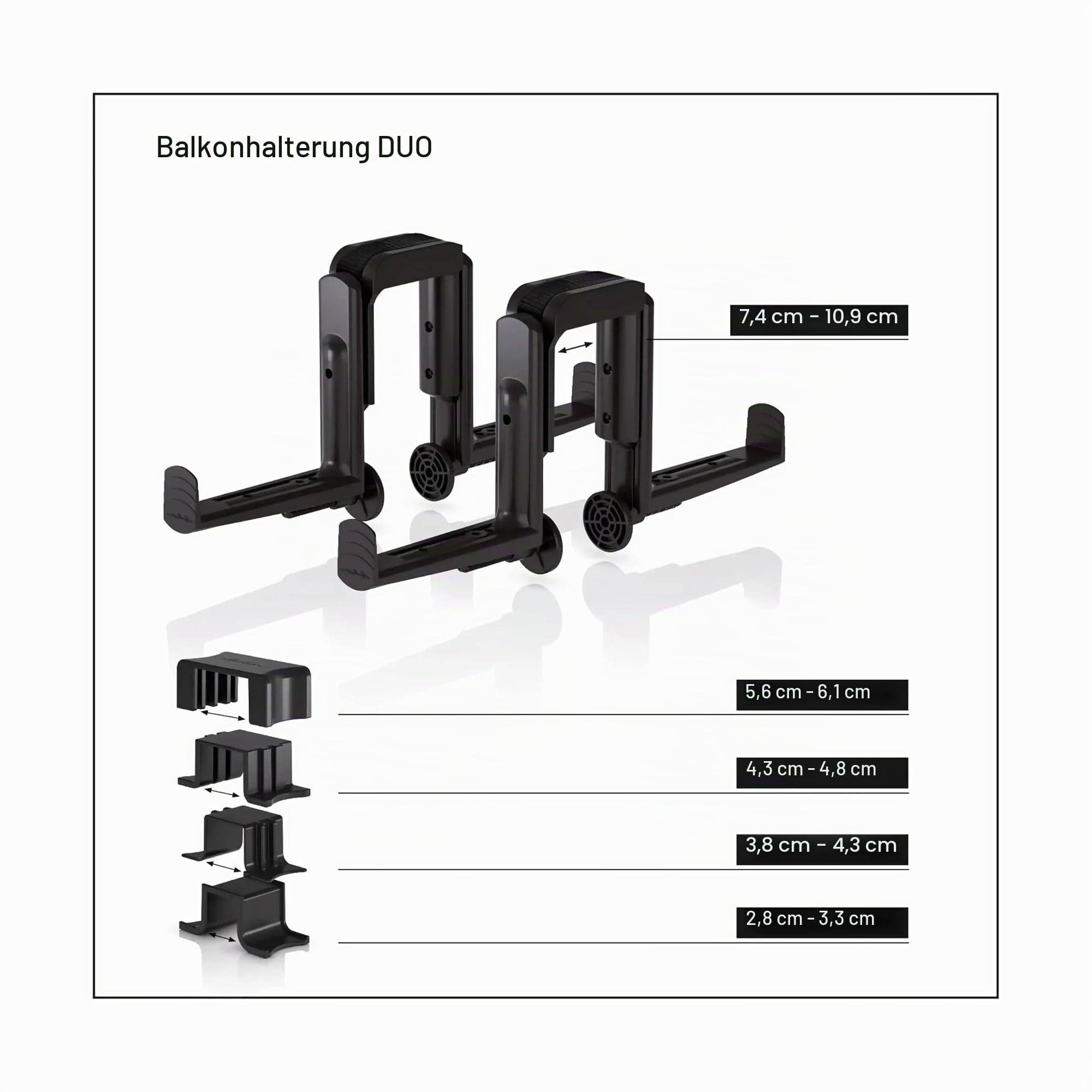 Lechuza Balconera Duo Halter weiß Balkonkastenhalter