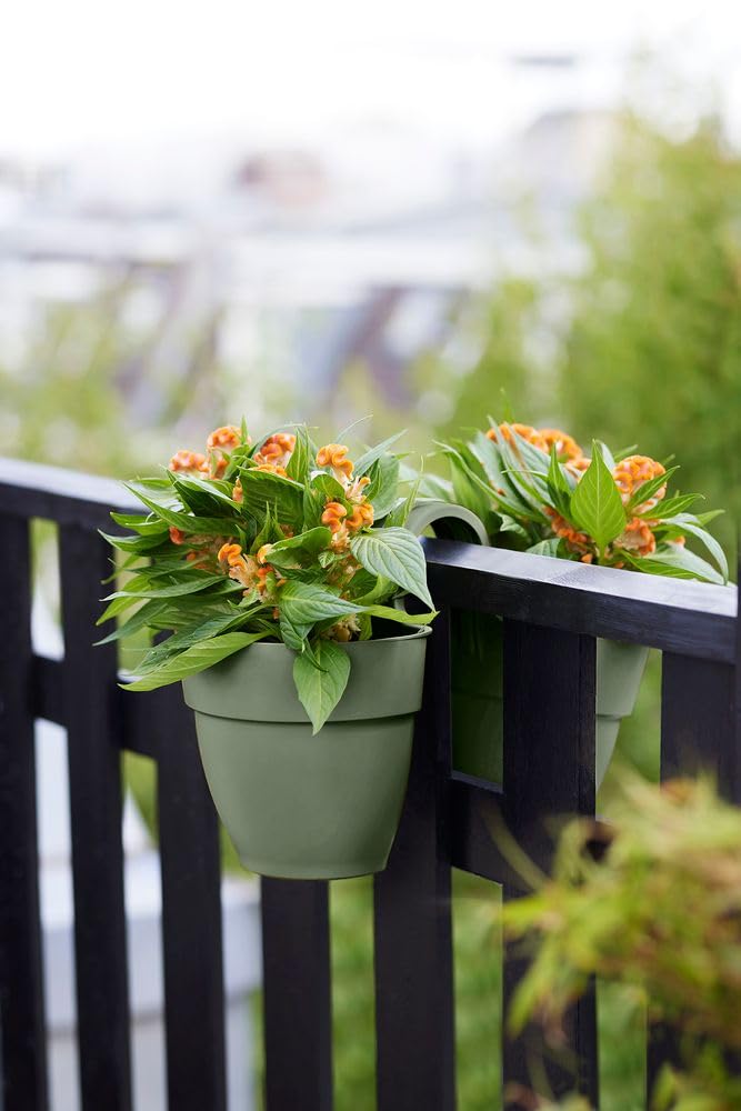 elho Vibia Campana Flower Twin Blumentopf 21cm Pistazien Grün