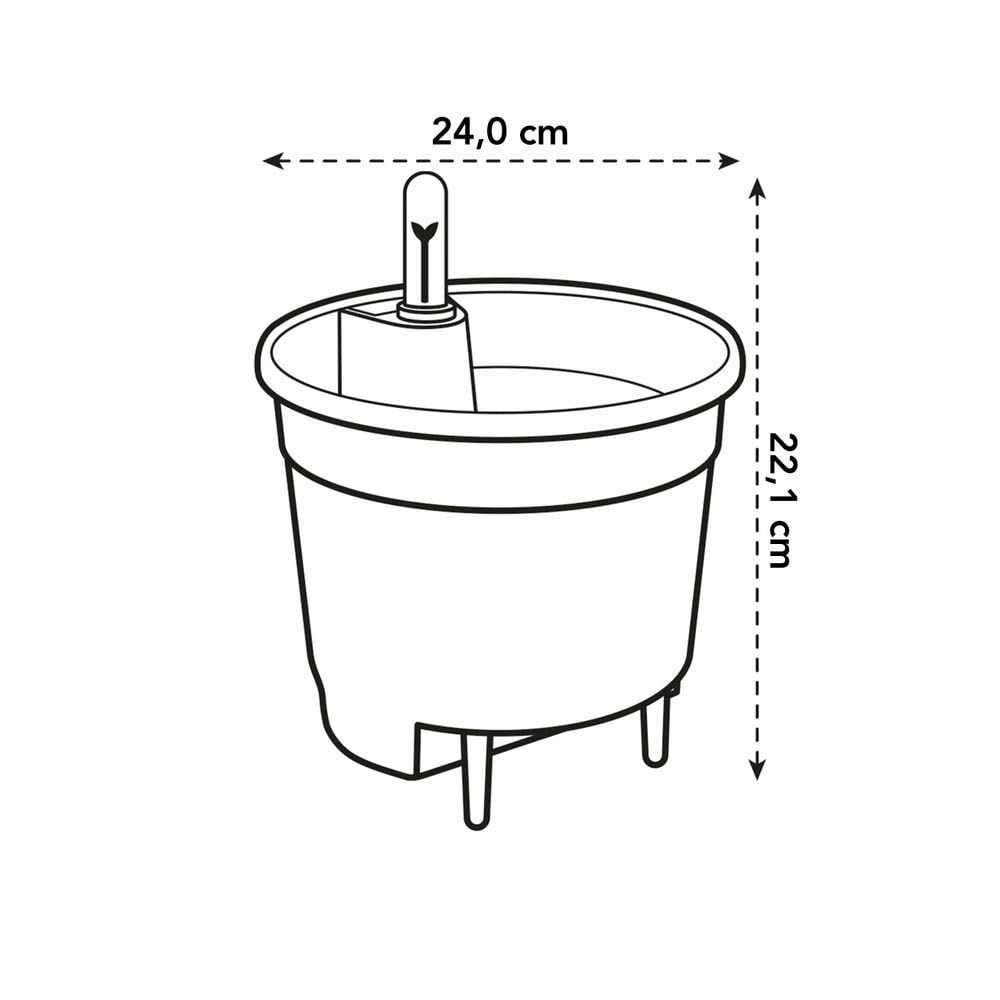 elho Bewässerungssystem 24 cm Living Schwarz Selbstbewässerung
