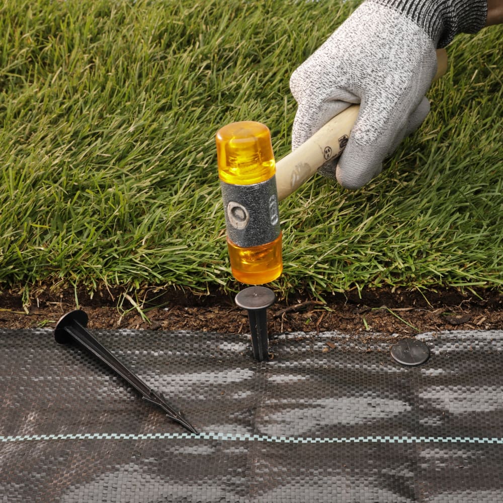 GardenMate Erdanker 120 mm Kunststoff Bodenanker 100 Stück flach