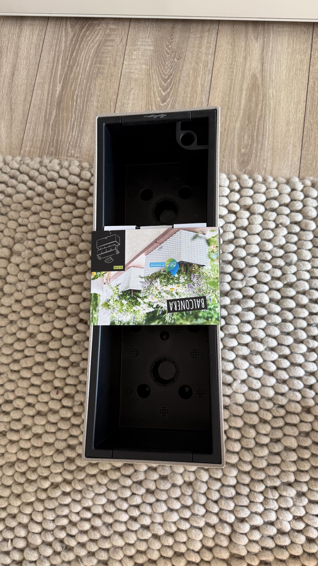 Lechuza Balconera Stone Pflanzkasten 50 cm steingrau Bewässerung