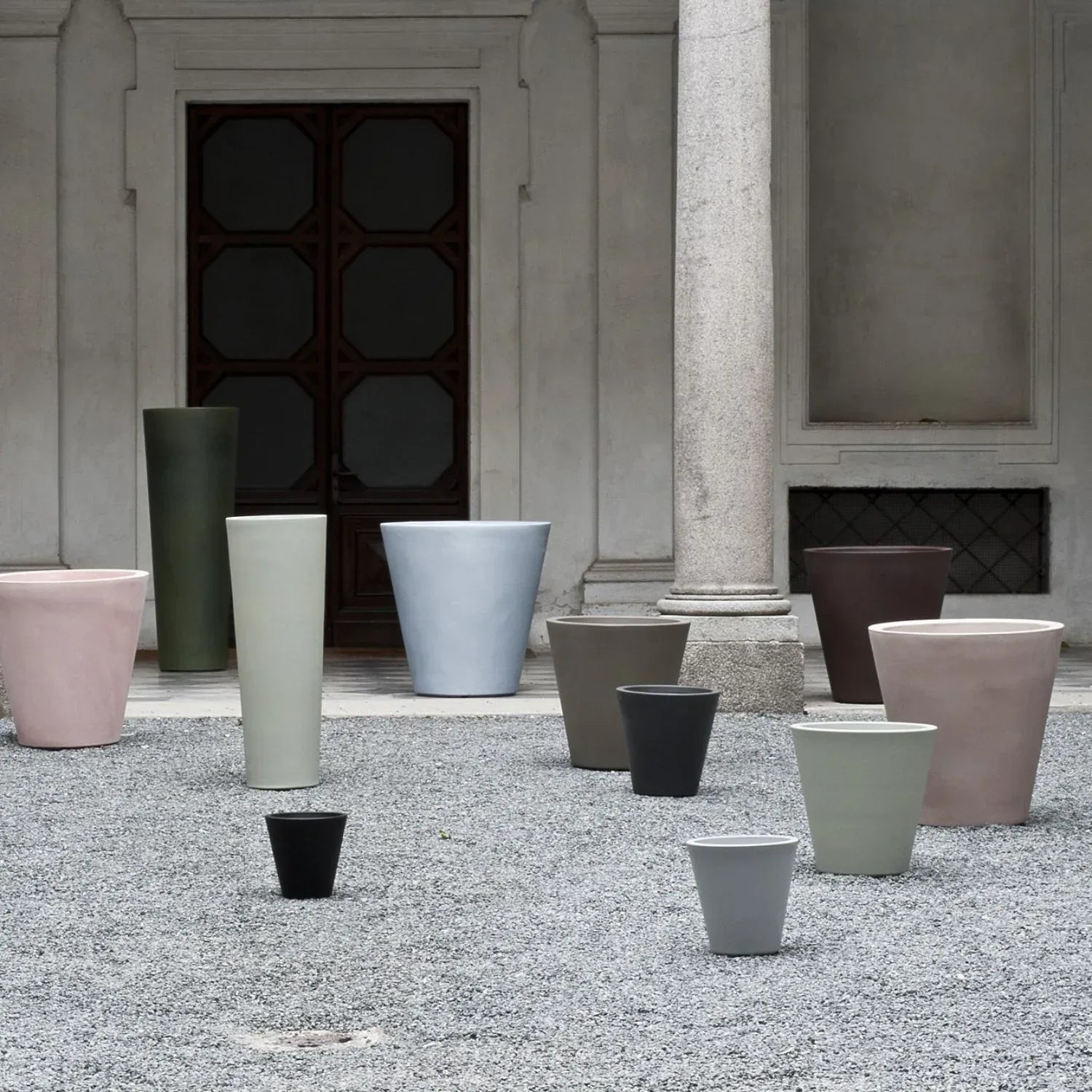 Serralunga New Pot High Pflanztopf Weiß 35x35x90 Outdoor