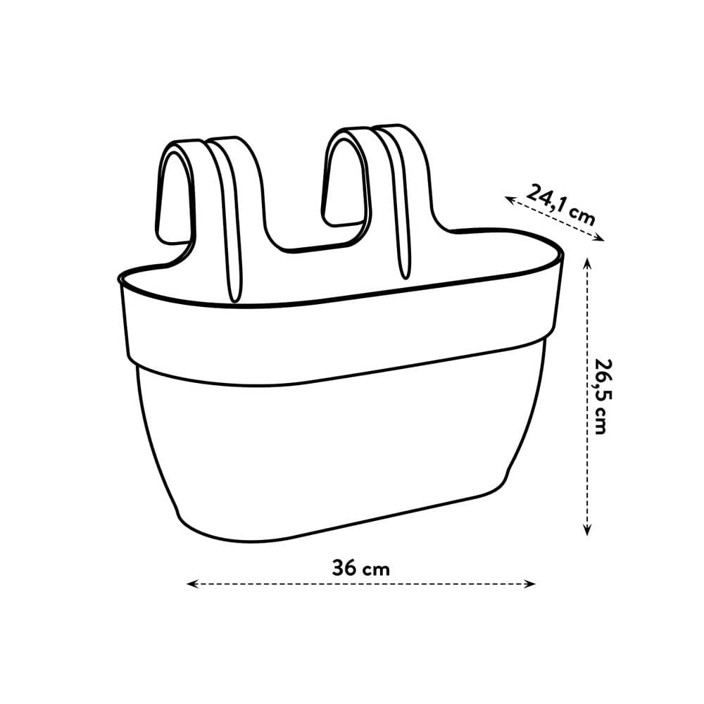 elho Vibia Campana Easy Hanger M Balkonkasten Anthrazit 2er
