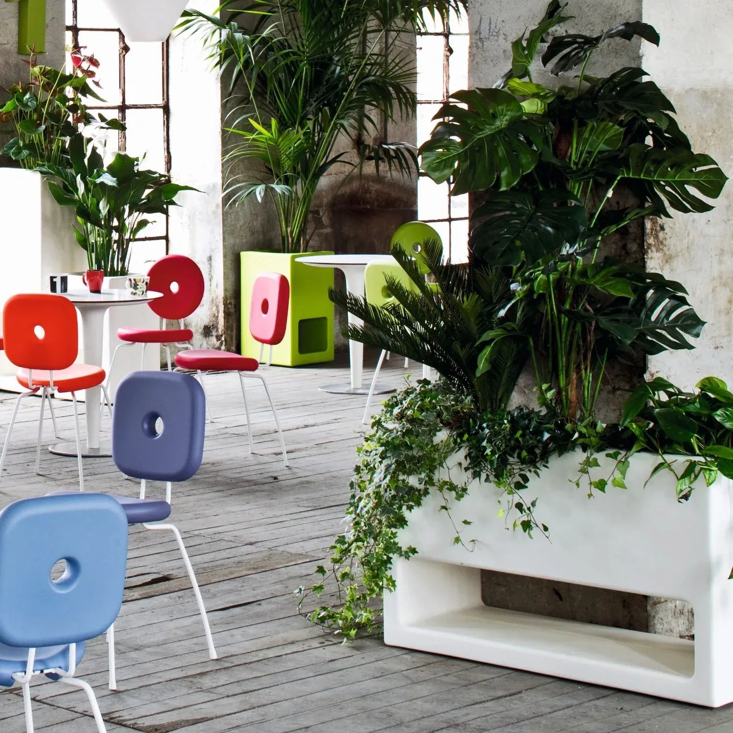 Serralunga Planters Lluna 110 Pflanztopf Lackiert Weiß