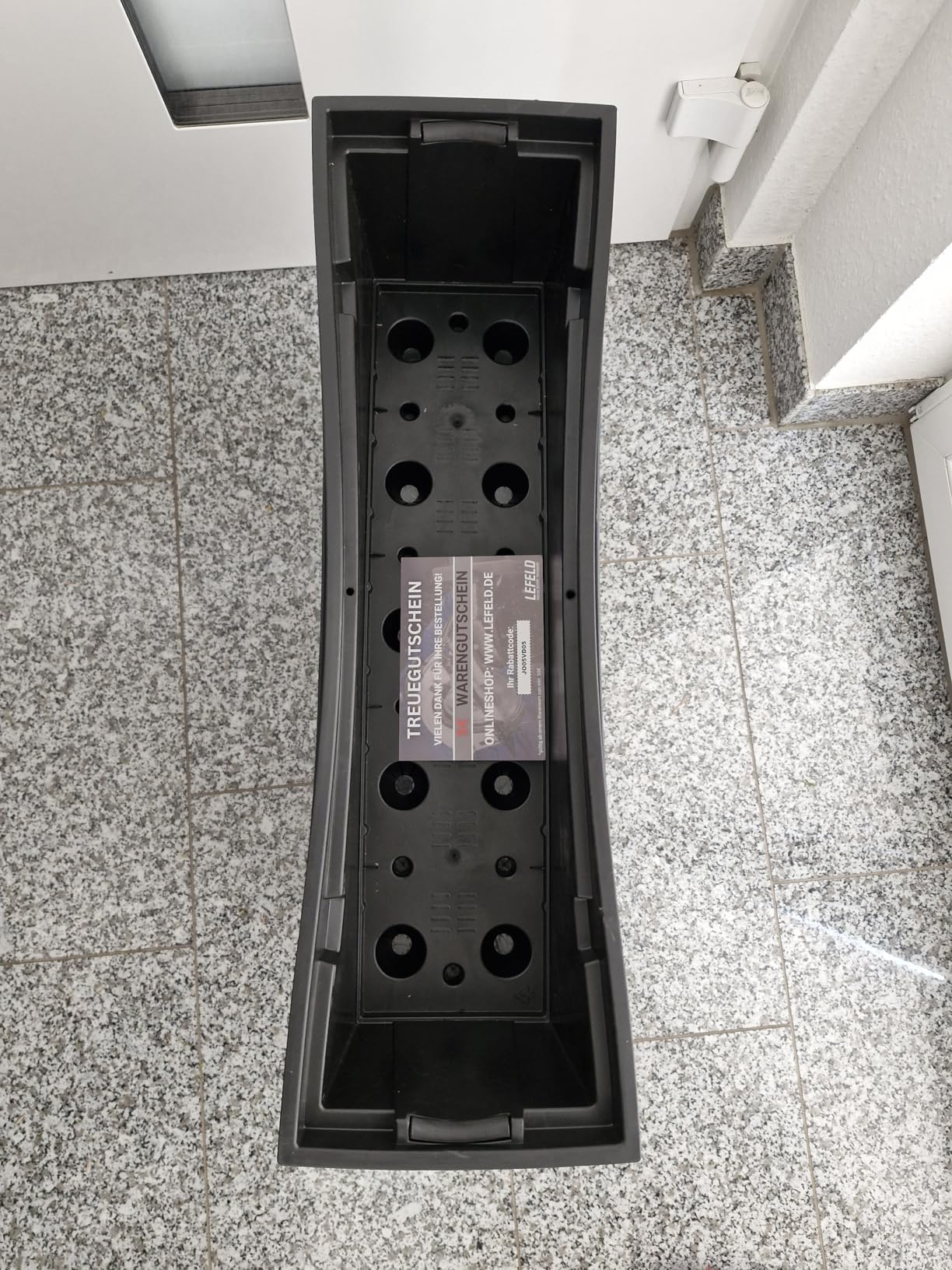 Prosperplast Boardee Blumenkasten Anthrazit 58 cm mit Einsatz
