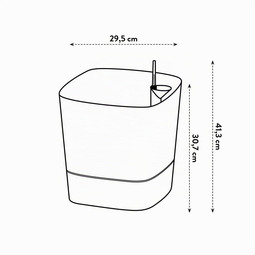 elho Aqua Care Quadrat 30 Blumentopf Holzkohlengrau Bewässerung
