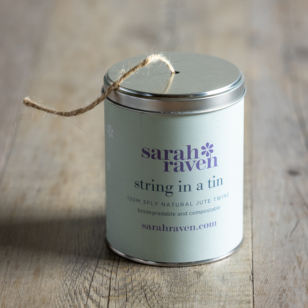 Sarah Raven String in a Tin Jute-Bindfaden in Dose natur