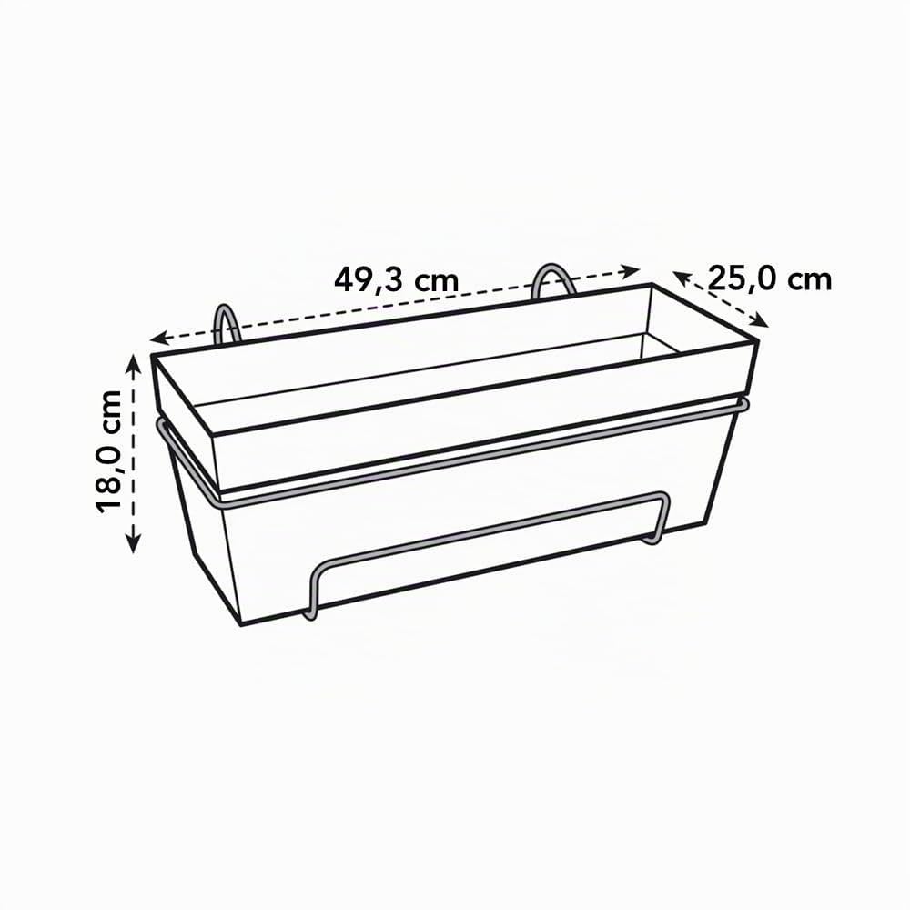 elho Loft Urban Balkonkasten All in 1 50cm Weiss Reservoir