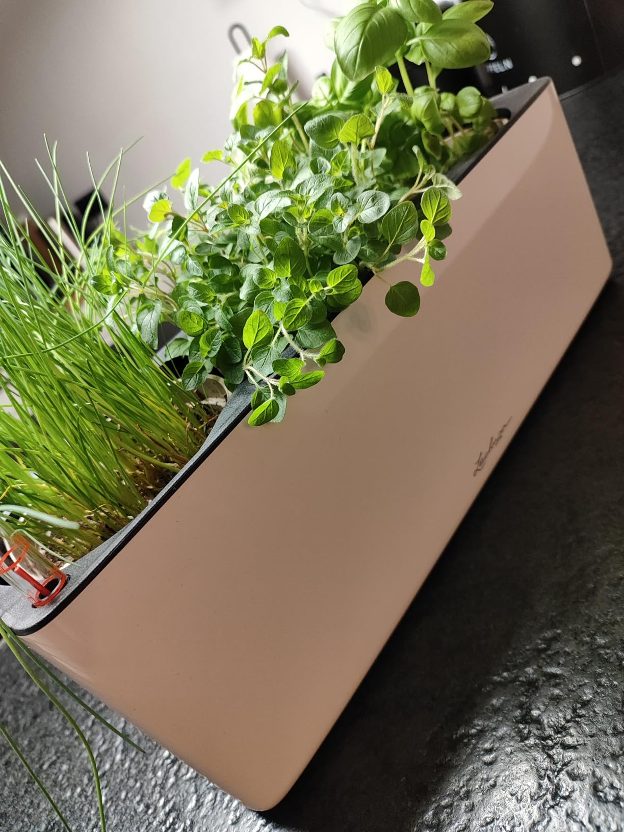 Lechuza Cube Premium Triple Tischgefäß Weiß Hochglanz 40cm