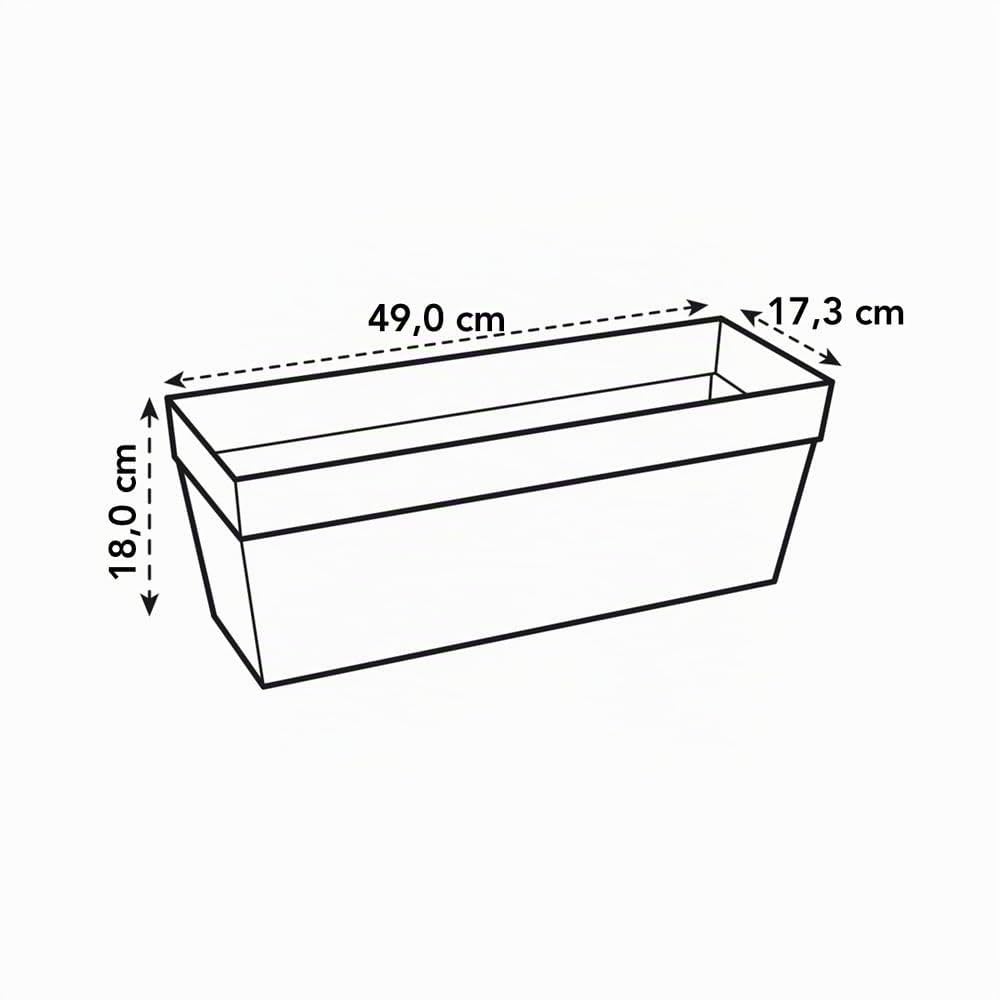 elho Loft Urban Balkonkasten 50 cm Weiß frostbeständig