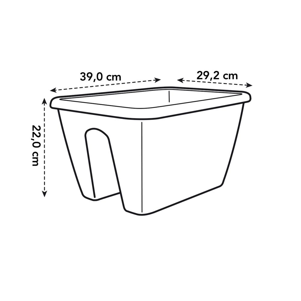 elho Barcelona Balkonkasten 40 cm Taupe 13 Liter