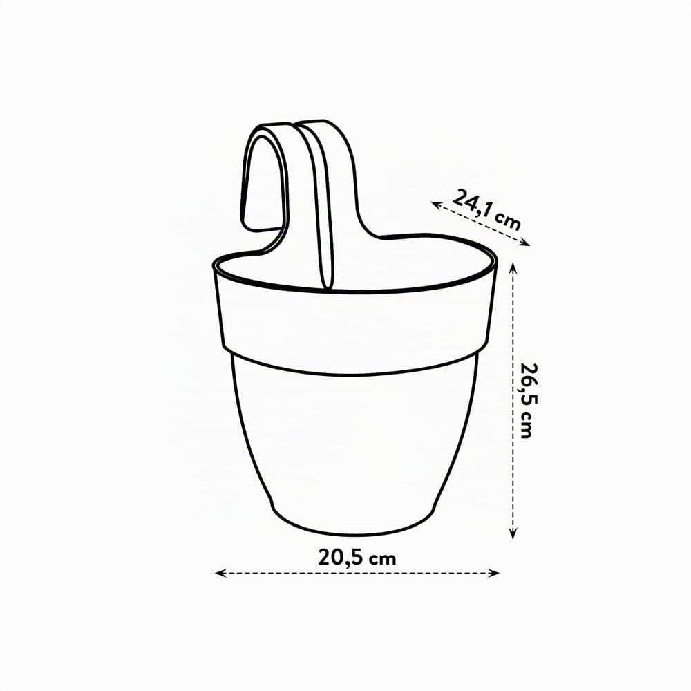 elho Vibia Campana Easy Hanger Pflanztopf Puderrosa Small