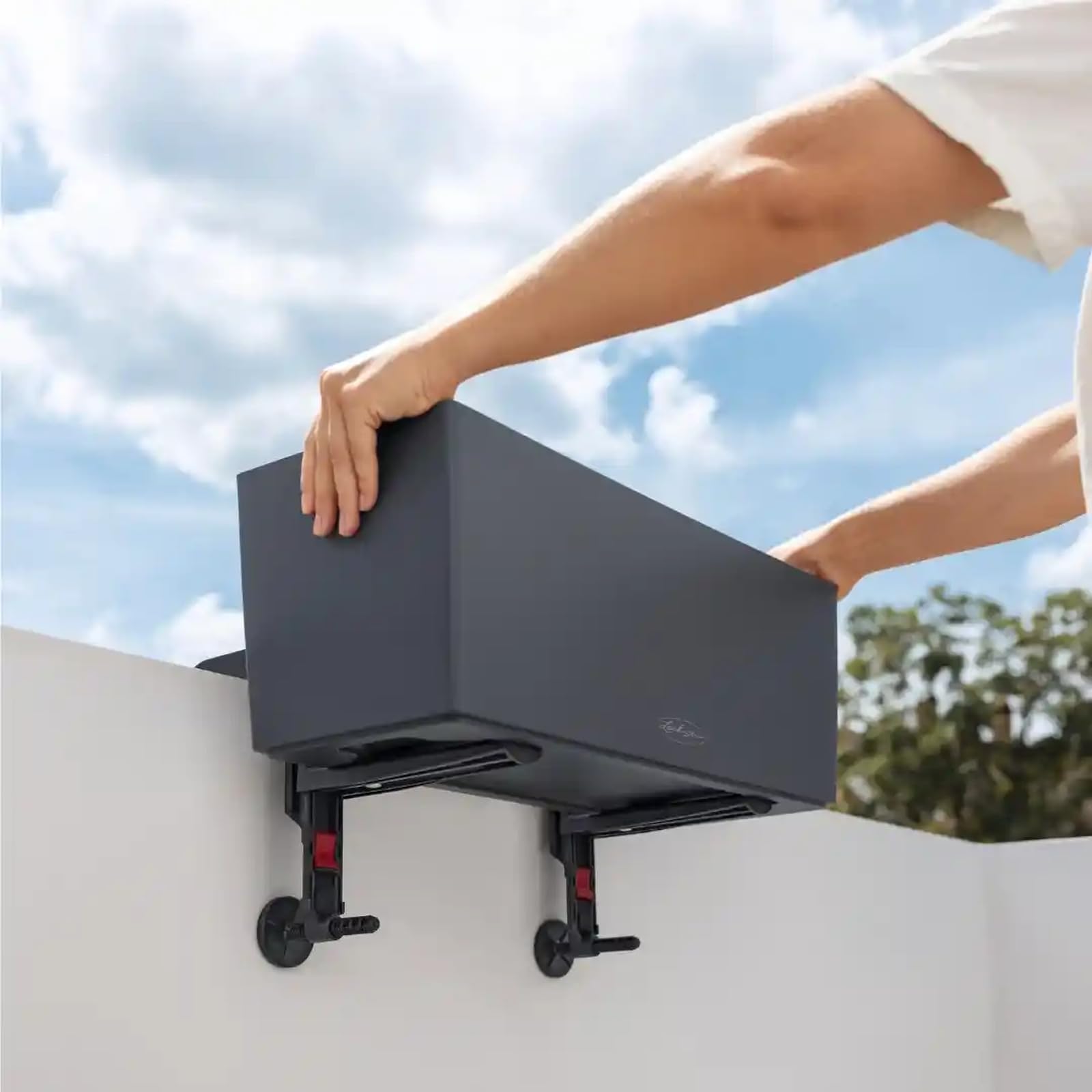 Lechuza Balconera Wall Halter Schwarz für Balkonkasten
