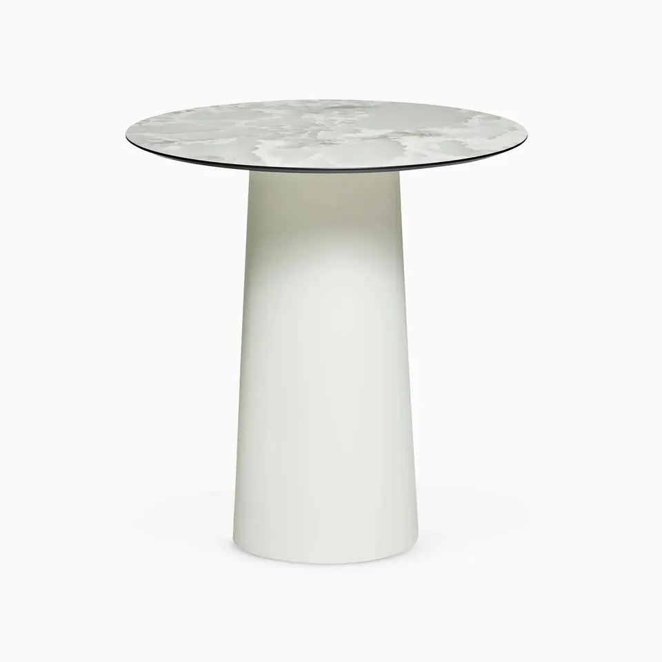 Serralunga LouLou 105 Slim Tisch Rund 60 Carrara Weiß