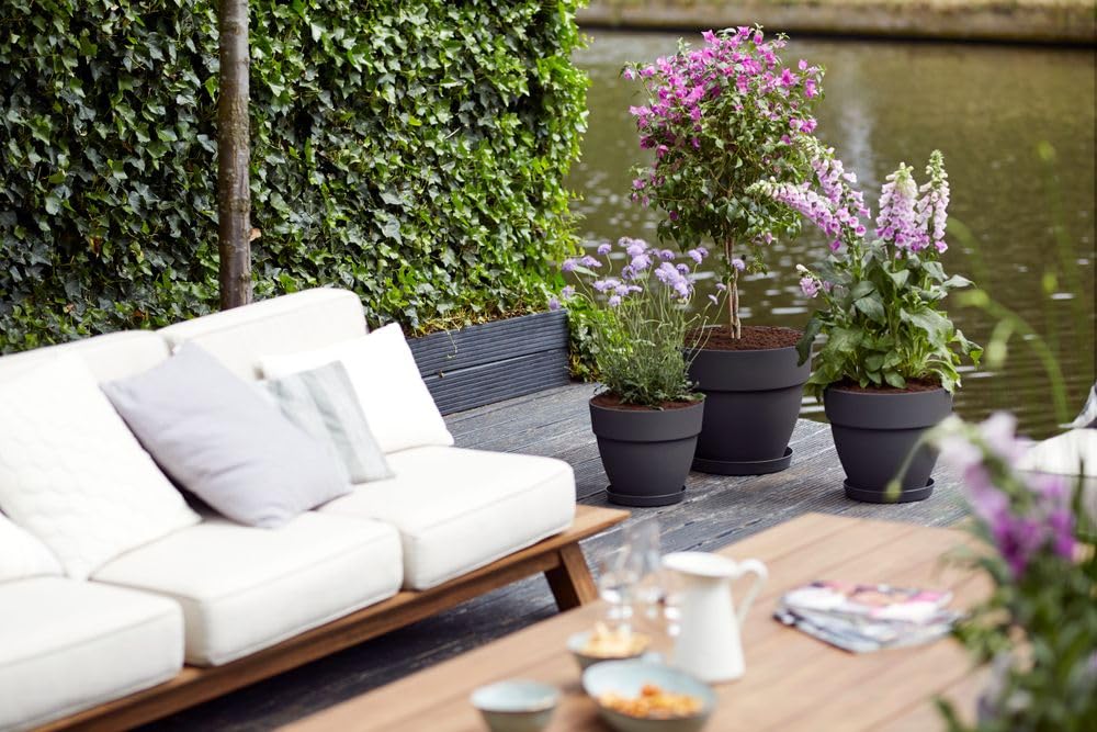 elho Vibia Rund 30 Blumentopf anthrazit 2er Set außen