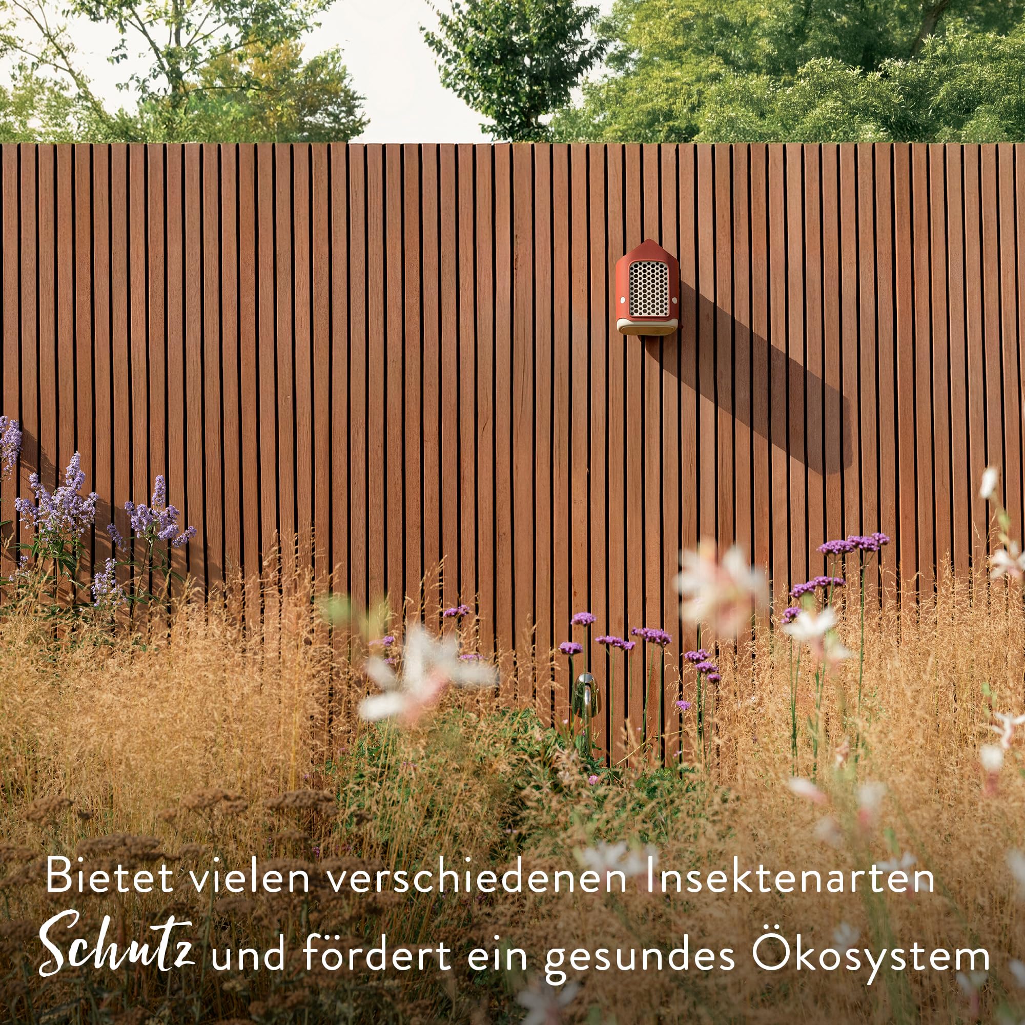 elho Cosy Insektenhotel 18cm Tuscan Red für Bienen recycelt