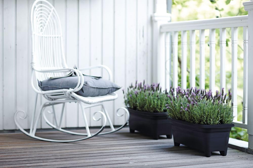 elho Green Basics Blumentopf Viereckig 60 cm Schwarz