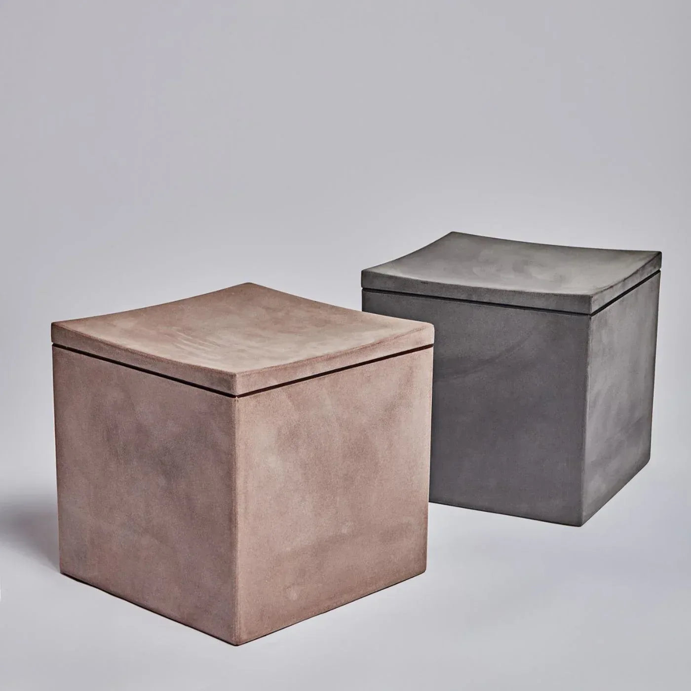 Serralunga Lounge Cube Hocker Moleskin Anthrazit