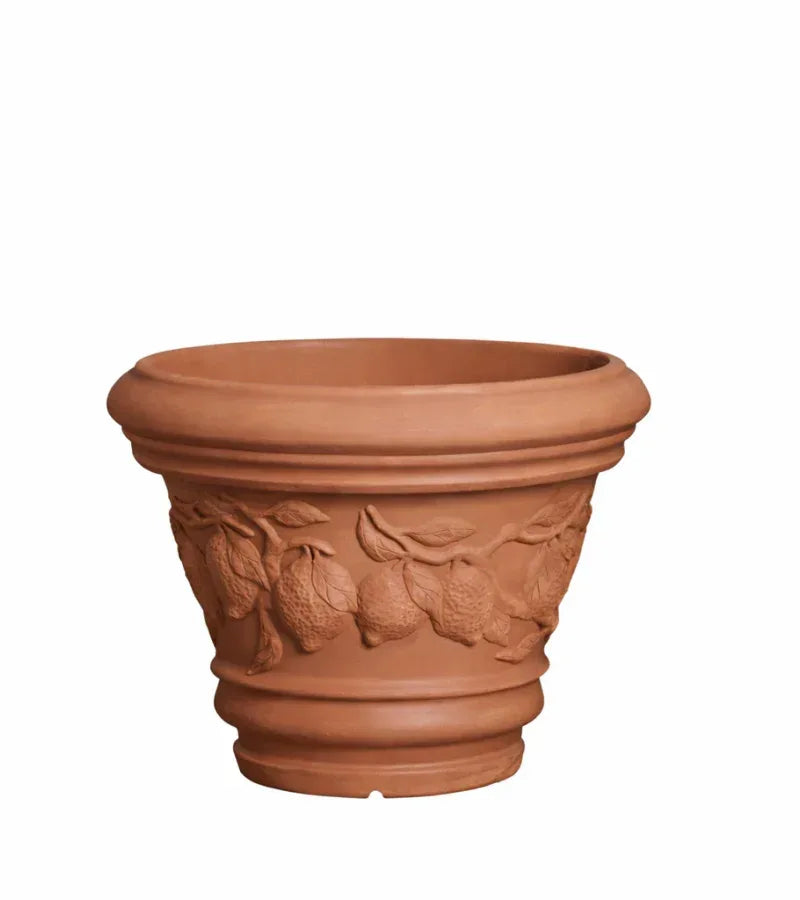 Serralunga Decorati Limoni Pflanztopf Tortora 52x52