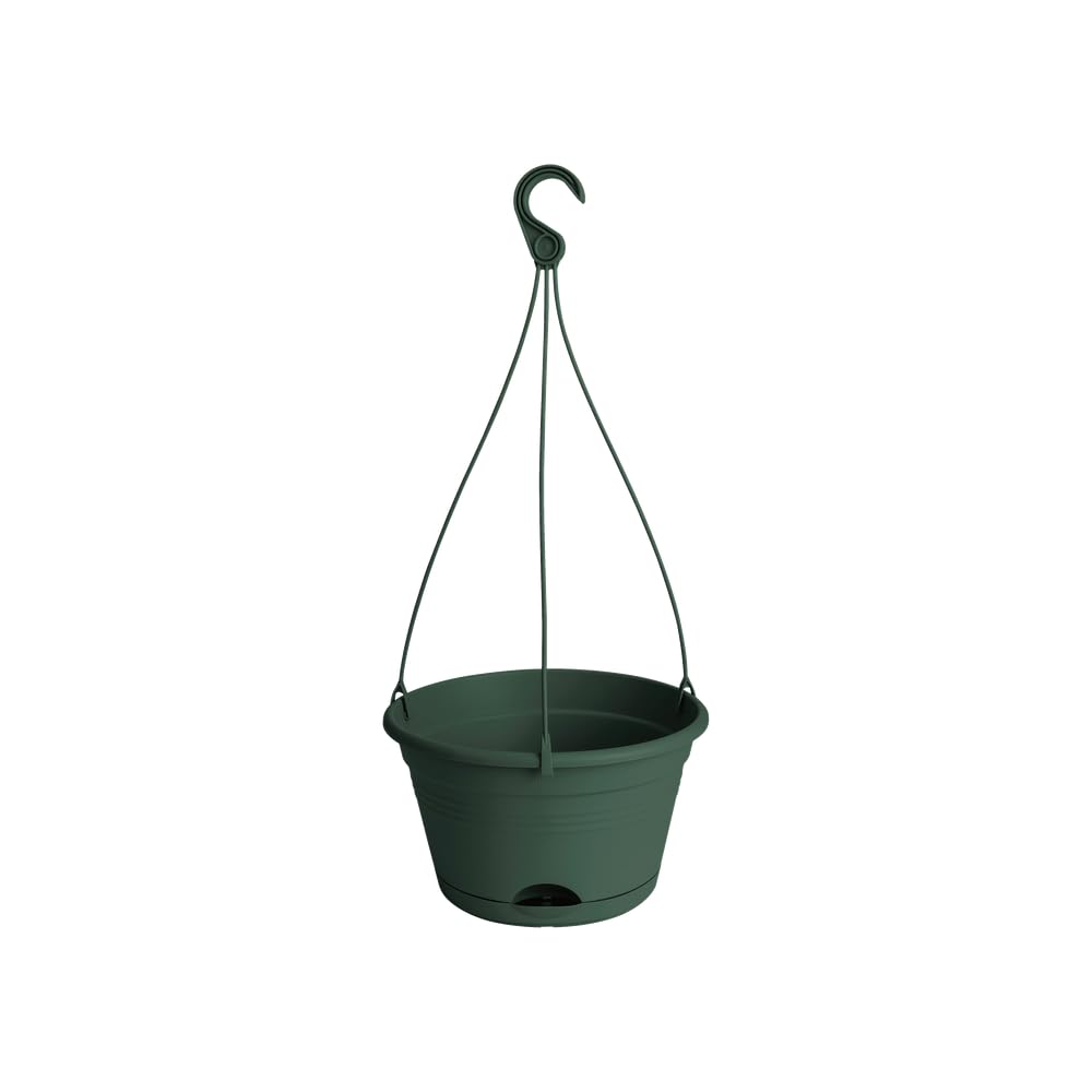 elho Green Basics Hängeampel 28cm Leaf Green mit Untersetzer
