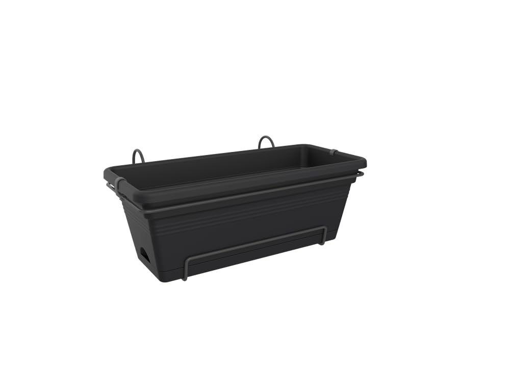 elho Green Basics Balkonkasten XL 55cm Schwarz Untersetzer