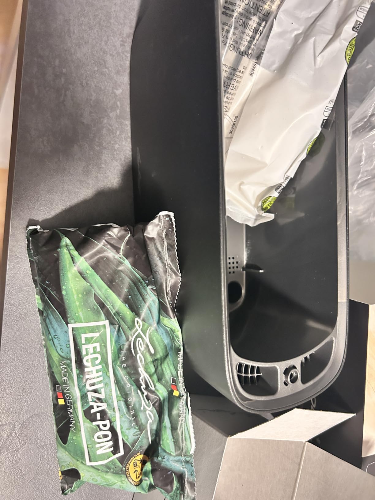Lechuza Delta 20 Pflanzgefäß Anthrazit Metallic Bewässerung