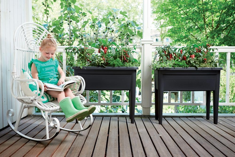 elho Green Basics Anzuchttisch XXL 75cm Living Schwarz recycelt