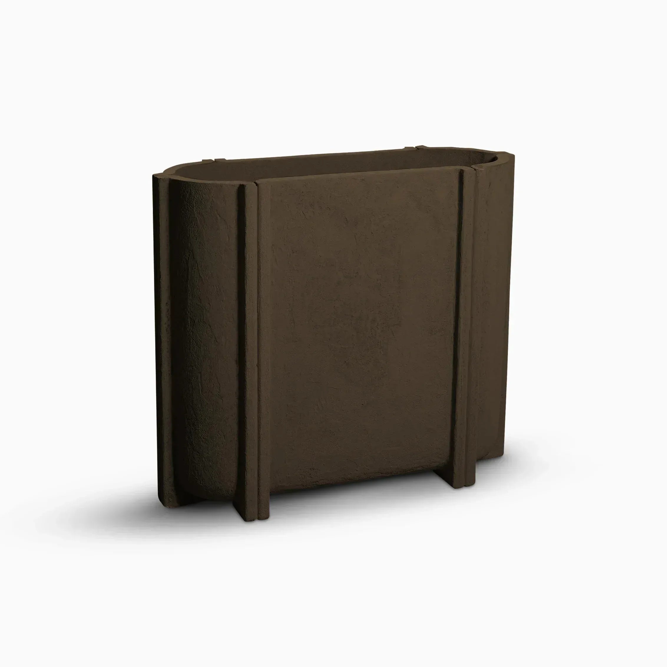 Serralunga Cassero Slim Pflanztopf Anthrazit Betonoptik