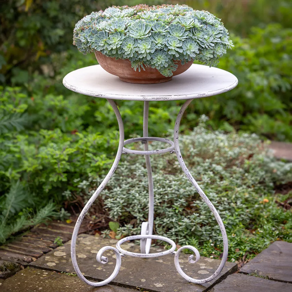Sarah Raven Florence Gartentisch Eisen creme 61cm