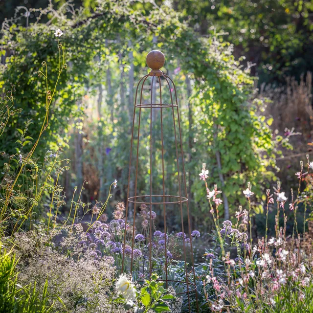 Sarah Raven Queen Garden Obelisk Rankhilfe Rost 1,6 m