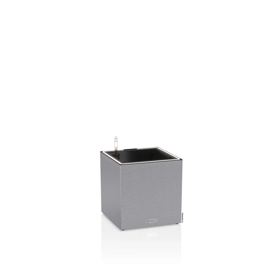 Lechuza Canto Stone 30 Low LED Pflanztopf steingrau Bewässerung