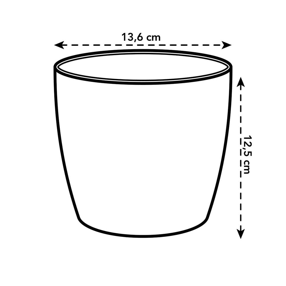 elho Brussels Rund 14 Blumentopf braun Cookie 13,5 cm recycelt