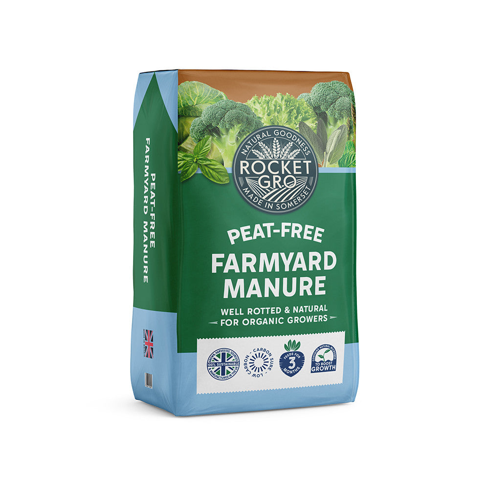 Sarah Raven RocketGro Peat Free Farmyard Manure Dünger 40L torffrei